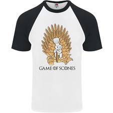 Game of Scones Funny Movie Parody GOT Mens S/S Baseball T-Shirt