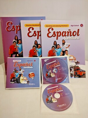 Espanol Santillana High School 4 Textbook, Workbooks, Audio CDs - Select Option 