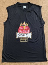 Rare Authentic Red Bull Reign Canada basketball black sleeveless shirt XL 