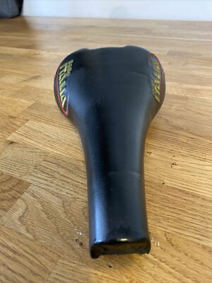 Vintage Selle Italia schwarzer Leder Flite Sattel (gekürzt)