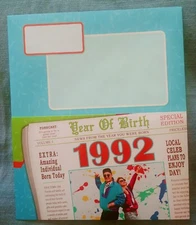 1992, "Year Of Birth", (1) Leanin' Tree Birthday Card, New With (1) Envelope