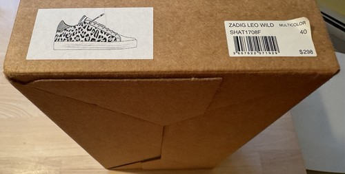 Zadig & Voltaire Leopard Wild Print Leather Sneakers, New In Box, Size 40/9 - Picture 12 of 14