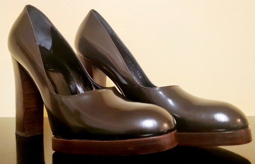GUCCI by Tom Ford ~ 1998 décolleté da pista A/I ~ grigio scuro ~ 7M - Foto 9 di 9