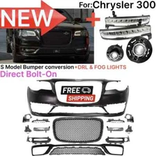 Fits 11-14 Chrysler 300 Front Bumper Cover Conversion Replacement BodyKit PP