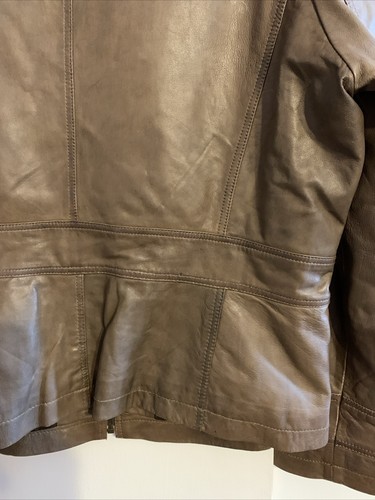 Kenneth Cole Reaction Women’s Leather Jacket Brown Size XL - Picture 6 of 7