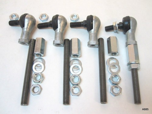 4 Universal Custom Fab Ball Joint Tie Rod Ends For Universal ATV 12mm