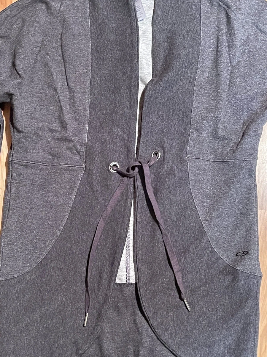 Womens Champion Tie Closure Sweatshirt Jacket Size XS Thumb Holes