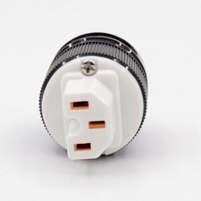 2pcs Red Copper C13 IEC Female Power Connector for HIFI Audio Power Cable DIY