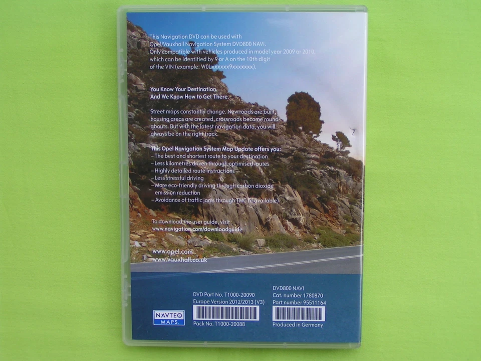 DVD NAVIGATION OPEL 800 NAVI EUROPA 2013 INSIGNIA ASTRA J MERIVA B MY 2009 / 10 - Bild 2 von 4