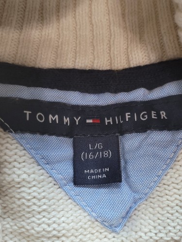Tommy Hilfiger Boys Pullover Sweater, Cream Large 16/18 - Picture 8 of 12