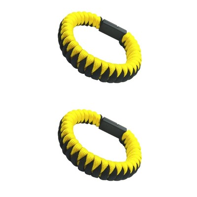  2 PCS Schwarz Gelbes Armband Bracelet Style Charging Cable Digital Product