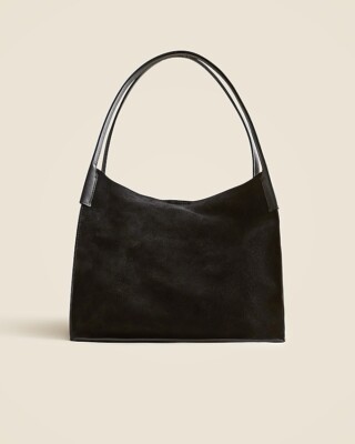 (送料込)J.Crew スエード ラージ バークレートートバッグ J.Crew Large Berkeley Tote Carryall Bag in Black Suede And