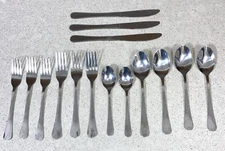 Godinger Basics Stainless Steel 15 Piece Flatware Lot