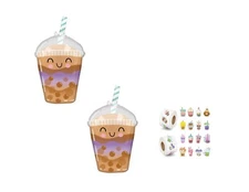Set Of 2 Boba Tea 29'' Balloons Birthday Party Decorations