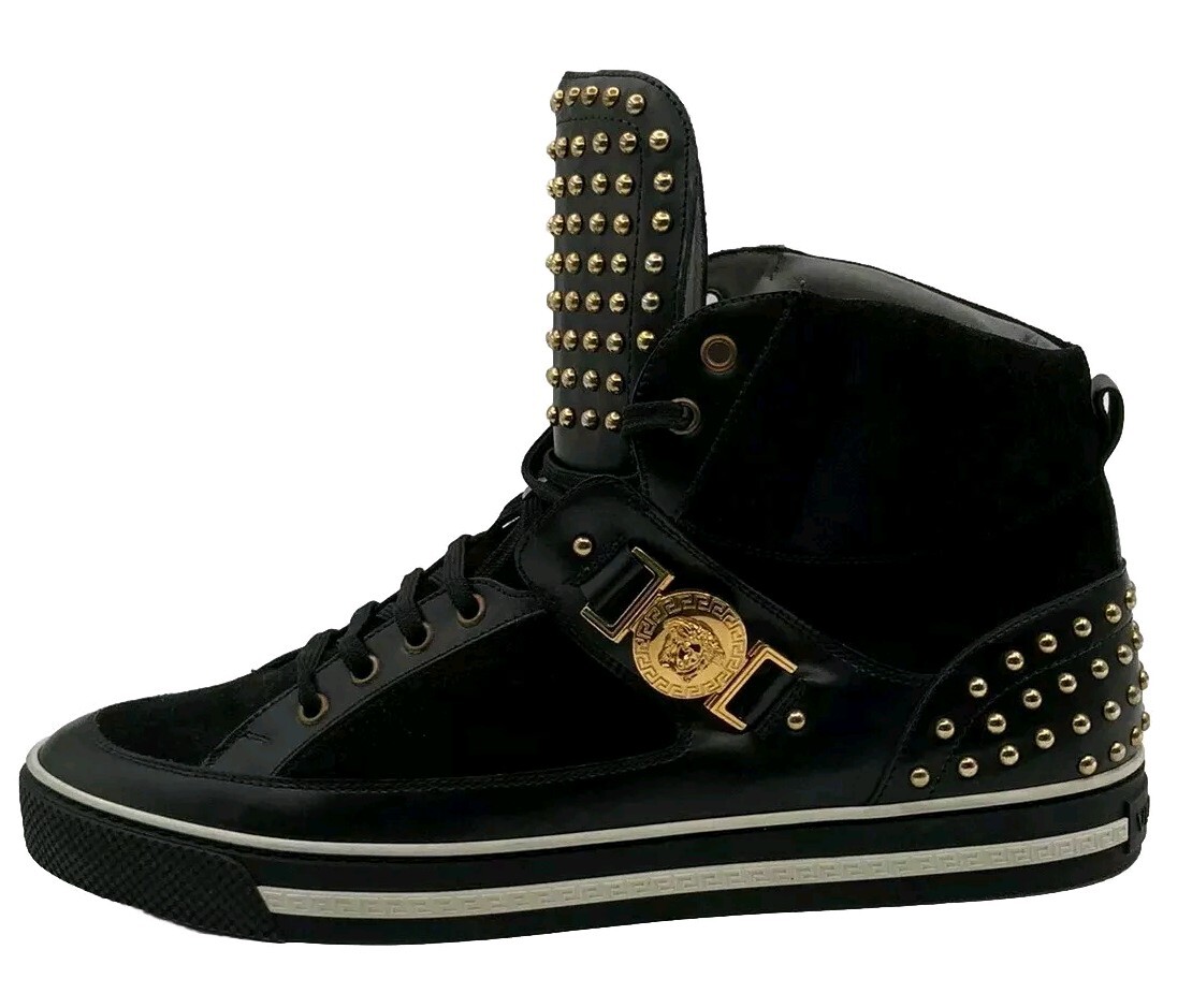 VERSACE レザースニーカー 40½ ブラックUSED s-l1200.jpg