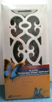 Accord 4'' X 10'' Victorian Floor Diffuser, White  (02039)  FS