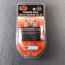 Brand New Geek Squad 6' FT IEEE1394 Firewire Gold Cables With 6-6 Pin GS-6FW66