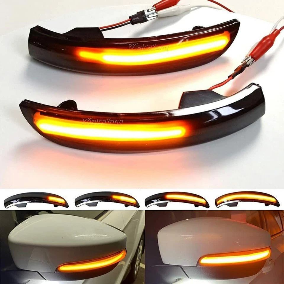 Luz de señal de giro LED dinámica del espejo lateral para Ford Focus MK3 SE/ST/RS 2012-2018 Foto 2 de 4