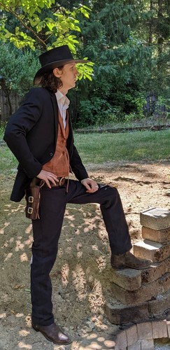 Haselnussbraune ECHTLEDERWESTE INSPIRIERT von R Wild D Wild West R 2 J Marston - Bild 6 von 9