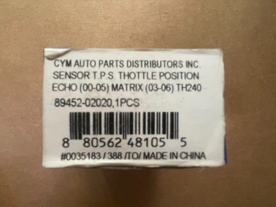 Sensor de posición del acelerador TH240 Echo 00-05 Matrix 03-06 Vibe 03-06 Foto 4 de 4