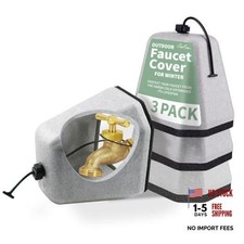 Outdoor Faucet Cover 3 Pack - Thickened Foam Insulated for Winter 3 packs