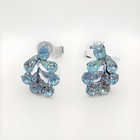 Vintage Weiss Crystal Clip Earrings Signed Estate Silver Tone 1950-60s — photo 1