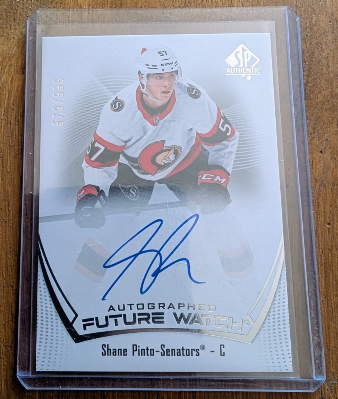 2021-22 Upper Deck SP Authentic Shane Pinto Rookie Auto 579/999. Nice RC #110