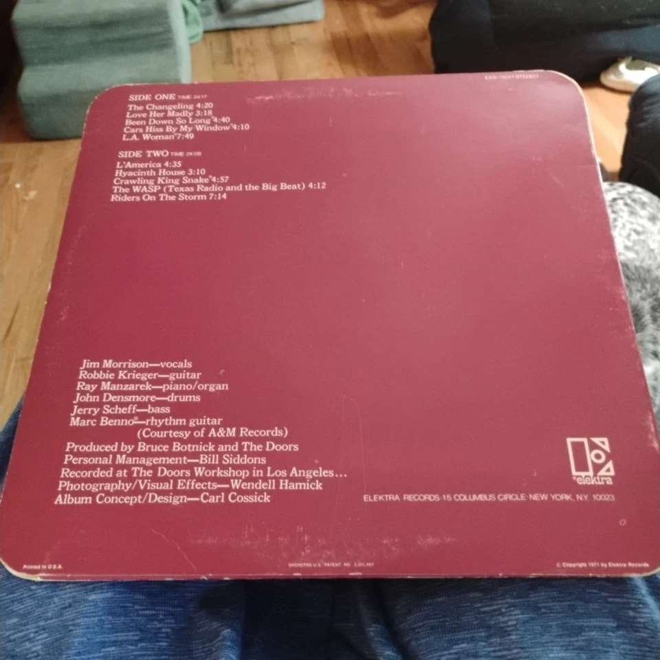 THE DOORS LA WOMAN MEGA RARE ORIGINAL REPRESS USA LP EKS-75011 VINYL 1971 - Image 2 of 4