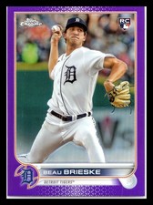 2022 Topps Chrome Update #USC147 Beau Brieske Purple Refractor Detroit Tigers