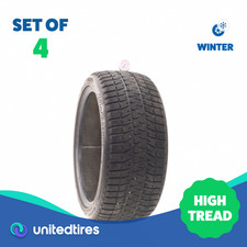 Set Of 4 Used 24540r18 Bridgestone Blizzak Ws90 Studless 97h - 8.5-9.532