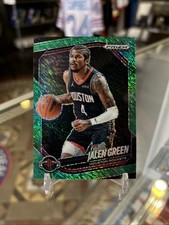 2024-25 Panini Prizm Black #57 Jalen Green Rare Green Shimmer Prizm SSP 1/7 FOTL