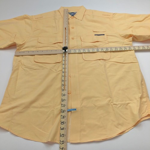ExOfficio Adventure Travel XL Outdoor Button Long Short Sleeve Shirt Orange - Picture 5 of 11