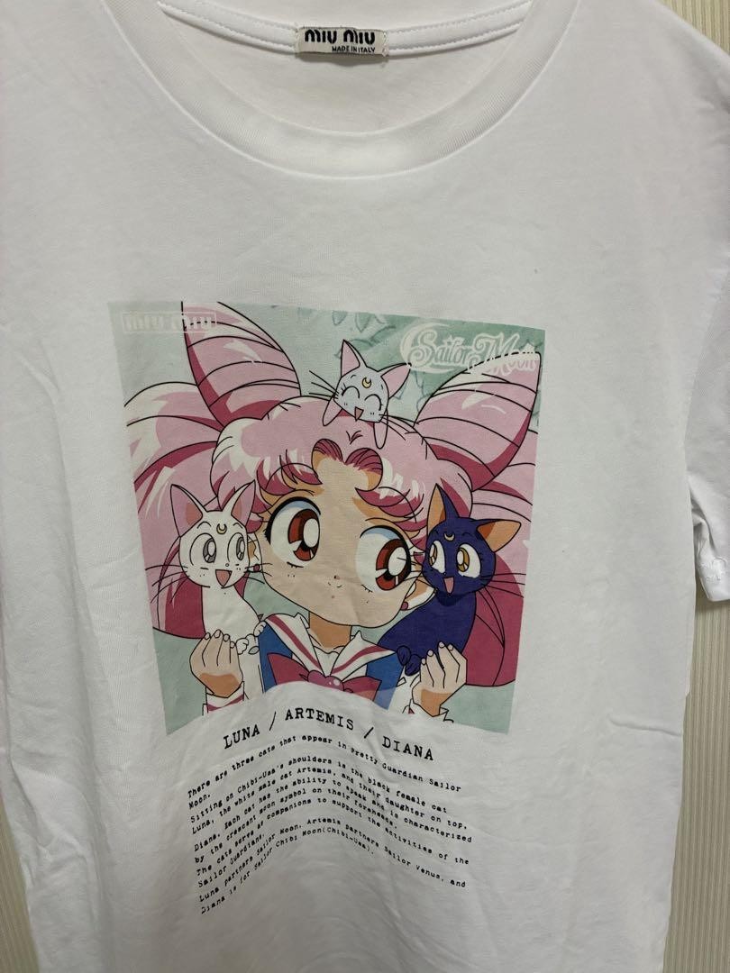 MIU MIU ミュウミュウ　セーラームーン Tシャツ 美少女戦士セーラームーン」×「MIU MIU」コラボTシャツが発売