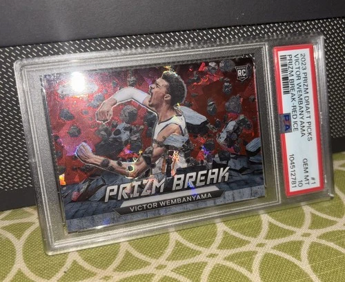 2023 PANINI PRIZM DRAFT PICKS PRIZM BREAK RED ICE #1 VICTOR WEMBANYAMA PSA 10