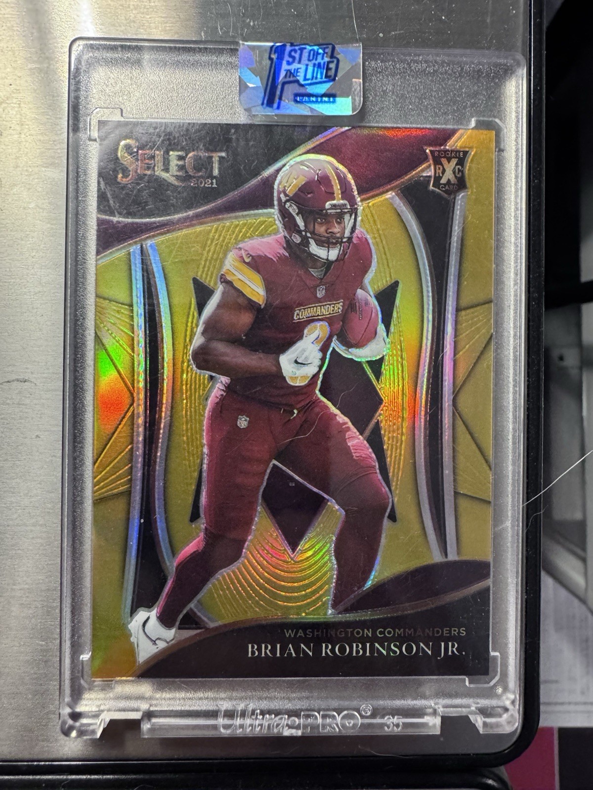 2021 Panini Select Brian Robinson Jr. 2022 XRC Gold Prizm 8/10 Rookie 49'ers