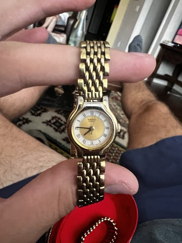 Vintage Seiko Women V401-0289 Gold Tone Quartz Analog 19mm Watch 6 1/2"
