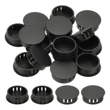 Plastic Hole Plugs, 55 Pcs 1 1/9"(28mm) Round Plastic Hole Caps, Black