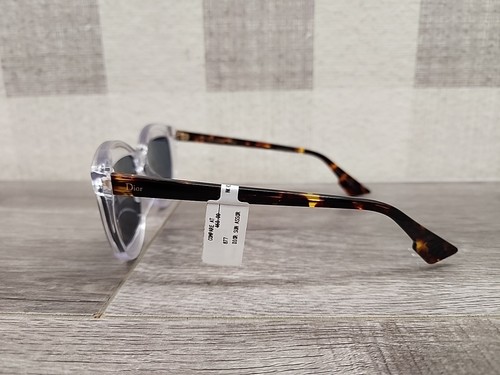 Christian Dior DiorMania 2 Womens Havana Clear Plastic Blue Lense Sunglasses ✅️ - Picture 3 of 8