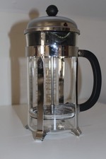 Cafetera prensa francesa Bodum de acero inoxidable y vidrio 32 oz/4 tazas NUEVA