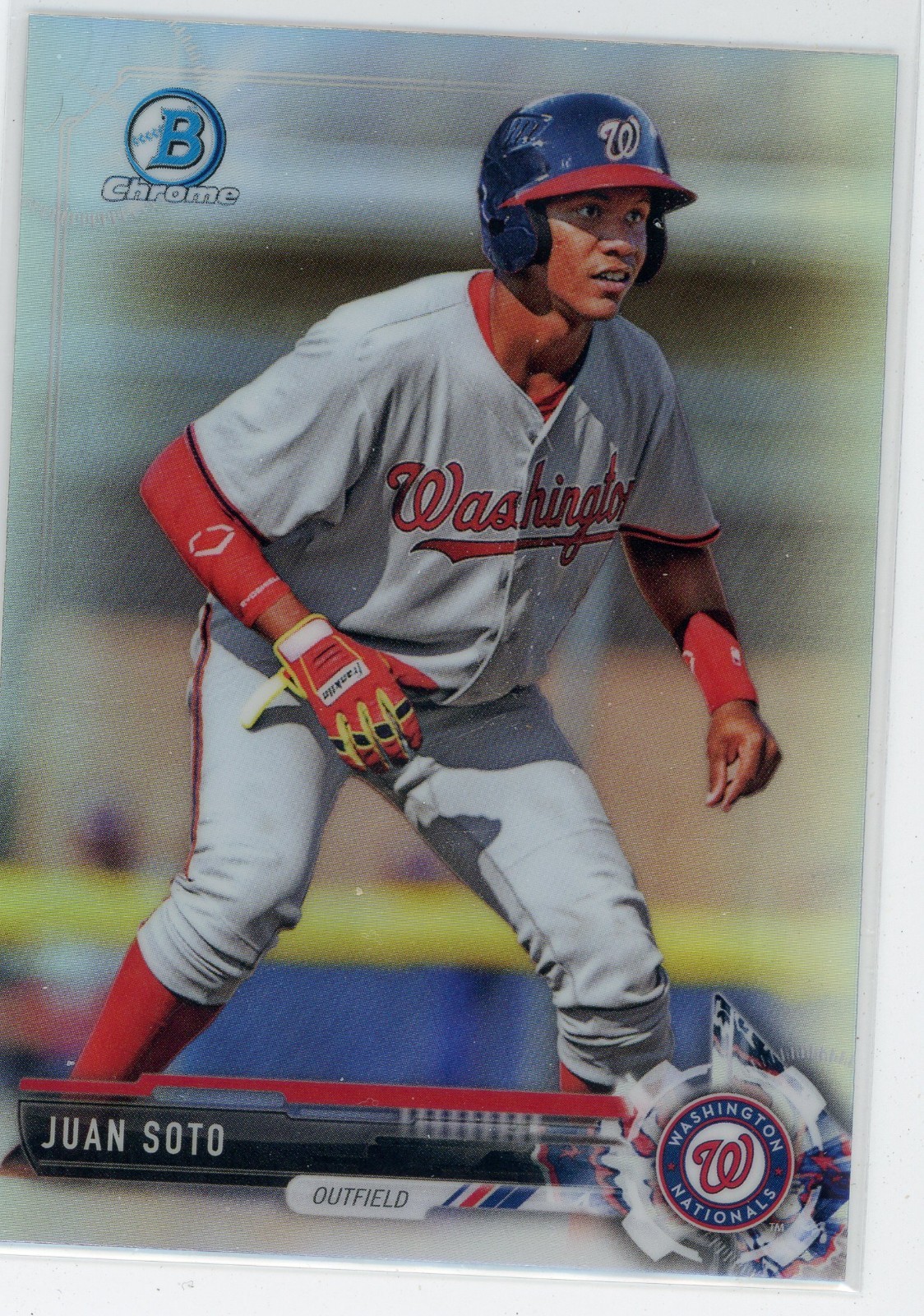 2017 Bowman Chrome Draft Prospect Refractor Rookie Juan Soto #162 Mets