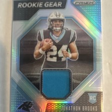 2024 Panini Prizm Rookie Gear Jonathon Brooks #RG-JBS Carolina Panthers NFL