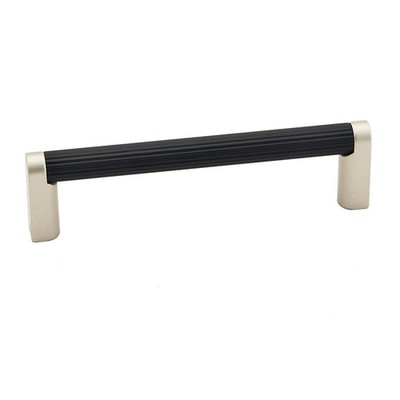 Alno A2904-3-MN/MB Alta Moda 3'' Pull Ribbed Bar Matte Nickel/Matte Black