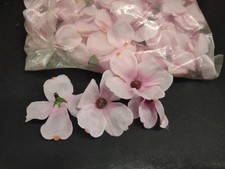 Vintage Silk Dogwood Flowers, Bag of 100, Pink w/Natural Edges 2.5" Millinery