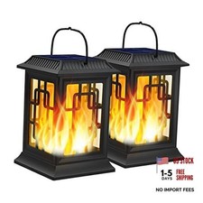Solar Lanterns Outdoor Waterproof, Hanging Solar Lights 2 Pack 2 Packs