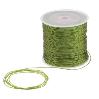 1mm Nylon String Cord 109 für Jewelry Making Braided Necklaces Green