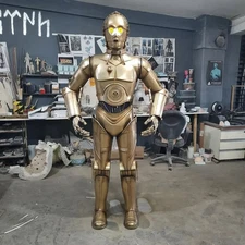 C-3PO 1:1 Life Size LED Statue | Handcrafted ABS & Resin Droid Figure | Star War