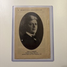 1917 Charles Comiskey World Series Picture Chicago White Sox Rare Antique HOF