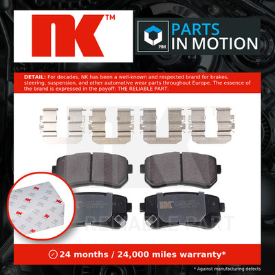 Brake Pads Set fits KIA PICANTO TA Rear 1.0 1.2 11 to 17 NK 583020ZA00 Quality