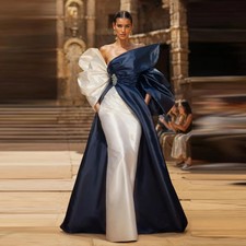 Ruched Satin Mermaid Prom Dresses Elagent Women Party Dress Evening Dresses