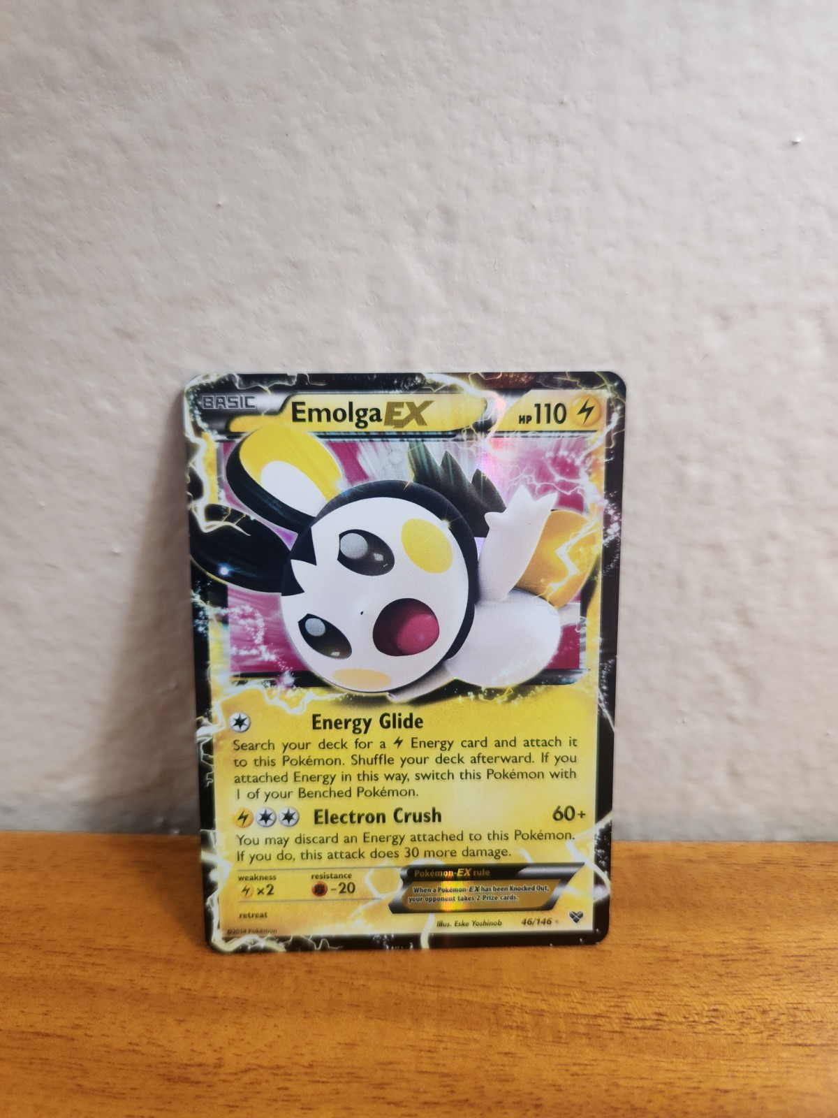 Pokemon XY Base Set Emolga EX (UR) #46 (Holo) NM